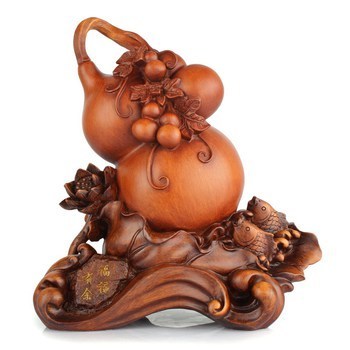 禮佳誠 風(fēng)水葫蘆貔貅擺件工藝品招財家居裝飾品擺設(shè) 創(chuàng)意開業(yè)禮品 特大號木紋葫蘆福祿有余+送五帝【圖片 價格 品牌 報價】-