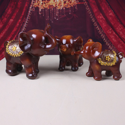 【工藝樹脂裝飾品招財母子三連大象擺件 吉祥三寶新房擺件大號】價格,廠家,圖片,塑料、樹脂工藝品,李泉崽(個體經(jīng)營)-